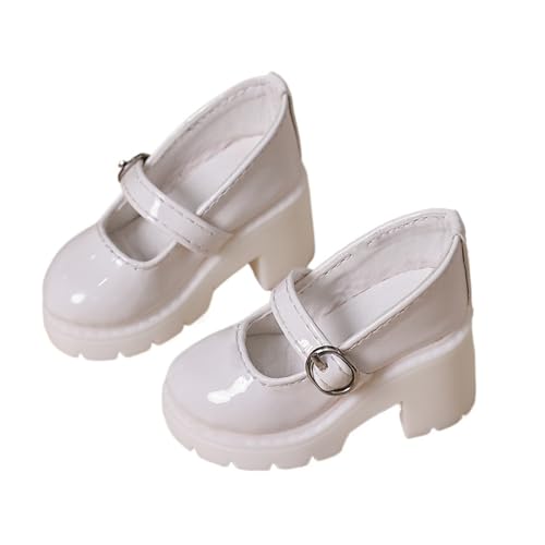 XIANMY Puppen-Lederschuhe, High Heels, Sandalen, Puppen, Tanzschuhe, Freizeitschuhe, Stiefel für 45 cm Mädchenpuppen, 1/4 BJD-Puppe, Kostümzubehör, Weiß XIANMY Puppen-Lederschuhe, High Heels, Sandalen, Puppen, Tanzschuhe, Freizeitschuhe, Stiefel für 45 cm Mädchenpuppen, 1/4 BJD-Puppe, Kostümzubehör, Weiß von XIANMY