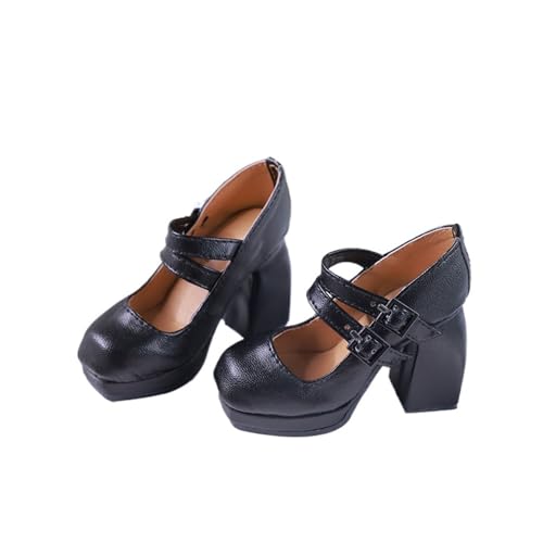 XIANMY Puppen-Lederschuhe, Puppe, High Heels, Schuhe, Sandalen, Freizeitschuhe, Stiefel für 60 cm große Mädchenpuppen, 1/3 BJD-Puppe, Kostümzubehör, Schwarz XIANMY Puppen-Lederschuhe, Puppe, High Heels, Schuhe, Sandalen, Freizeitschuhe, Stiefel für 60 cm große Mädchenpuppen, 1/3 BJD-Puppe, Kostümzubehör, Schwarz von XIANMY