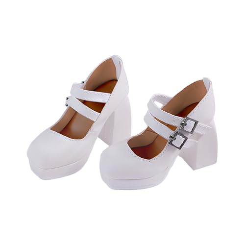 XIANMY Puppen-Lederschuhe, Puppe, High Heels, Schuhe, Sandalen, Freizeitschuhe, Stiefel für 60 cm große Mädchenpuppen, 1/3 BJD-Puppe, Kostümzubehör, Weiß XIANMY Puppen-Lederschuhe, Puppe, High Heels, Schuhe, Sandalen, Freizeitschuhe, Stiefel für 60 cm große Mädchenpuppen, 1/3 BJD-Puppe, Kostümzubehör, Weiß von XIANMY
