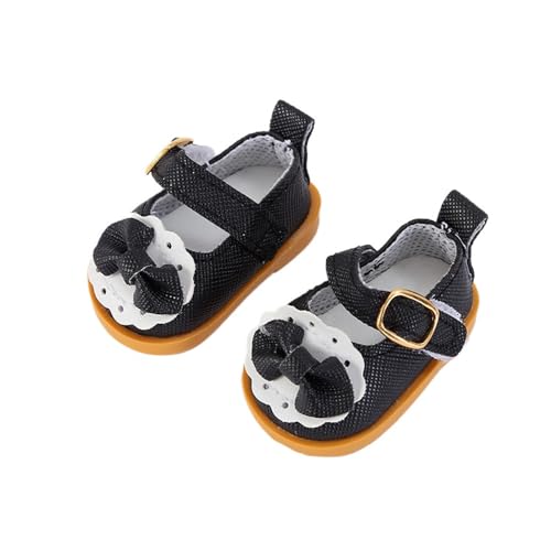 XIANMY Puppen-Lederschuhe, Schleife, Sandale, Freizeitschuhe, Stiefel für 20 cm Baumwollpuppen, 1/6, BJD-Mädchenpuppe, Kostümzubehör, Schwarz XIANMY Puppen-Lederschuhe, Schleife, Sandale, Freizeitschuhe, Stiefel für 20 cm Baumwollpuppen, 1/6, BJD-Mädchenpuppe, Kostümzubehör, Schwarz von XIANMY