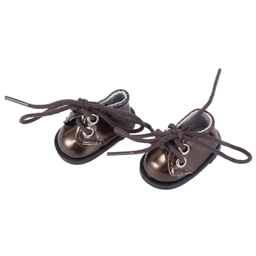 XIANMY Puppen-Lederschuhe, Schnürschuhe, flache Sandalen, Freizeitschuhe, Stiefel für 30 cm große Mädchenpuppen, 1/6, BJD-Puppe, Kostüm-Zubehör, Braun XIANMY Puppen-Lederschuhe, Schnürschuhe, flache Sandalen, Freizeitschuhe, Stiefel für 30 cm große Mädchenpuppen, 1/6, BJD-Puppe, Kostüm-Zubehör, Braun von XIANMY