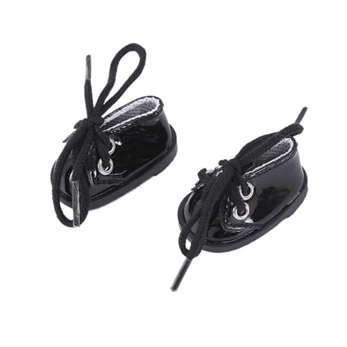 XIANMY Puppen-Lederschuhe, Schnürschuhe, flache Sandalen, Freizeitschuhe, Stiefel für 30 cm große Mädchenpuppen, 1/6, BJD-Puppe, Kostüm-Zubehör, Schwarz XIANMY Puppen-Lederschuhe, Schnürschuhe, flache Sandalen, Freizeitschuhe, Stiefel für 30 cm große Mädchenpuppen, 1/6, BJD-Puppe, Kostüm-Zubehör, Schwarz von XIANMY
