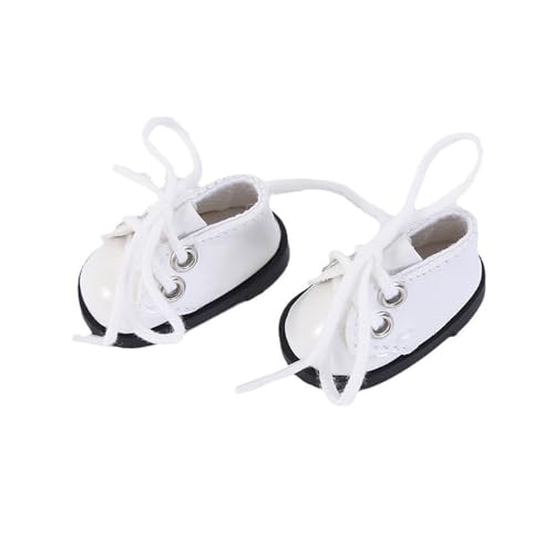 XIANMY Puppen-Lederschuhe, Schnürschuhe, flache Sandalen, Freizeitschuhe, Stiefel für 30 cm große Mädchenpuppen, 1/6, BJD-Puppe, Kostümzubehör, Weiß XIANMY Puppen-Lederschuhe, Schnürschuhe, flache Sandalen, Freizeitschuhe, Stiefel für 30 cm große Mädchenpuppen, 1/6, BJD-Puppe, Kostümzubehör, Weiß von XIANMY