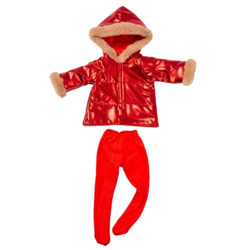 XIANMY Puppenkleidung, Kapuzenmantel, Hose, Jacke, Hose, Winteranzug, Outfits für 45 cm, Mädchen, Puppenzubehör, Weihnachten, Geburtstag, Party, Rot XIANMY Puppenkleidung, Kapuzenmantel, Hose, Jacke, Hose, Winteranzug, Outfits für 45 cm, Mädchen, Puppenzubehör, Weihnachten, Geburtstag, Party, Rot von XIANMY