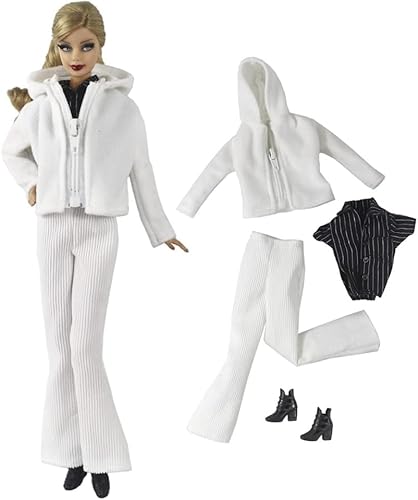 XIANMY Puppenkleidung, Kapuzenmantel, Jacke, Oberteil, Hose, T-Shirt, Anzug, Outfits, Kostüm für 1/6 Puppe, 27,9 cm, 30 cm, Mädchen, Puppe, Kinder, Urlaub, Party-Zubehör XIANMY Puppenkleidung, Kapuzenmantel, Jacke, Oberteil, Hose, T-Shirt, Anzug, Outfits, Kostüm für 1/6 Puppe, 27,9 cm, 30 cm, Mädchen, Puppe, Kinder, Urlaub, Party-Zubehör von XIANMY