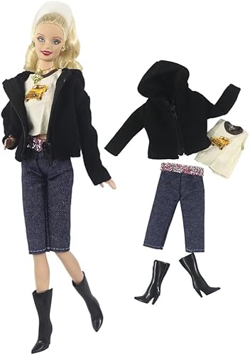 XIANMY Puppenkleidung, Kapuzenmantel, Jacke, Weste, Tops, Hosen, Freizeitanzug, Outfits, Kostüm für 1/6 Puppe, 27,9 cm, 30 cm, Mädchen, Puppe, Kinder, Urlaub, Party-Zubehör XIANMY Puppenkleidung, Kapuzenmantel, Jacke, Weste, Tops, Hosen, Freizeitanzug, Outfits, Kostüm für 1/6 Puppe, 27,9 cm, 30 cm, Mädchen, Puppe, Kinder, Urlaub, Party-Zubehör von XIANMY