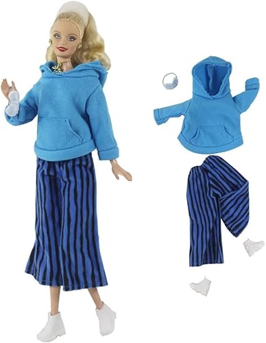 XIANMY Puppenkleidung, Kapuzenpullover, Mantel, Sweatshirt, Oberteile, weites Bein, Hose, Anzug, Kostüm-Outfits für 1/6-Puppe, 27,9 cm, 30 cm, Mädchenpuppe, Kinder, Urlaubsparty-Zubehör XIANMY Puppenkleidung, Kapuzenpullover, Mantel, Sweatshirt, Oberteile, weites Bein, Hose, Anzug, Kostüm-Outfits für 1/6-Puppe, 27,9 cm, 30 cm, Mädchenpuppe, Kinder, Urlaubsparty-Zubehör von XIANMY