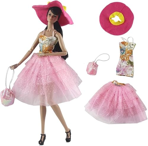 XIANMY Puppenkleidung, Kleid, Rock, Weste, Tops, Hut, Anzug, Outfits, Kostüm für 1/6, 27,9 cm, 30 cm, Mädchen, Puppe, Kinder, Urlaub, Party-Zubehör XIANMY Puppenkleidung, Kleid, Rock, Weste, Tops, Hut, Anzug, Outfits, Kostüm für 1/6, 27,9 cm, 30 cm, Mädchen, Puppe, Kinder, Urlaub, Party-Zubehör von XIANMY