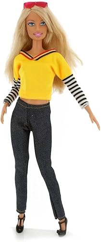 XIANMY Puppenkleidung, Oberteil, Hose, Freizeitanzug, Outfits für 1/6 Puppe, 27,9 cm, 30 cm, Puppenkostüm-Zubehör von XIANMY