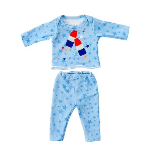 XIANMY Puppenkleidung, Oberteil, Hose, T-Shirt, Hose, Kleid, Anzug, Puppen-Outfits für 45 cm, Mädchen, Puppenzubehör, Geburtstag, Weihnachten, Party, Blau XIANMY Puppenkleidung, Oberteil, Hose, T-Shirt, Hose, Kleid, Anzug, Puppen-Outfits für 45 cm, Mädchen, Puppenzubehör, Geburtstag, Weihnachten, Party, Blau von XIANMY