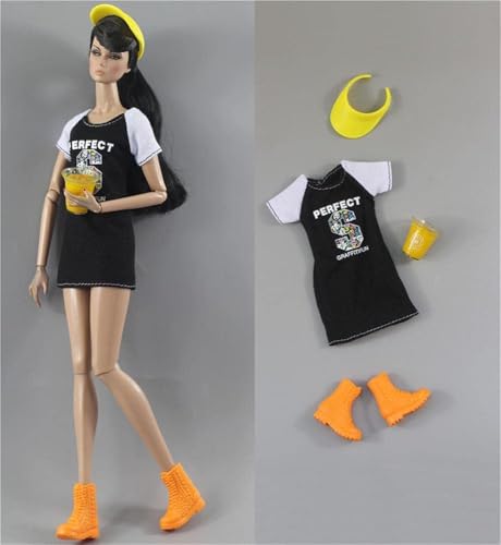XIANMY Puppenkleidung, Oberteil, Kleid, Rock, T-Shirt, Hut, Anzug, Outfits, Kostüm für 30 cm, Mädchen, Puppe, Kinder, Urlaub, Party-Zubehör XIANMY Puppenkleidung, Oberteil, Kleid, Rock, T-Shirt, Hut, Anzug, Outfits, Kostüm für 30 cm, Mädchen, Puppe, Kinder, Urlaub, Party-Zubehör von XIANMY
