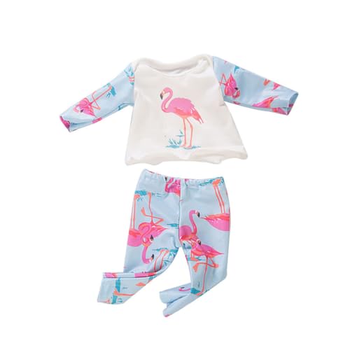 XIANMY Puppenkleidung, T-Shirt, Obermantel, Hose, Jacke, Hose, Kleid, Anzug, Puppen-Outfits für 45 cm, Mädchen, Puppenzubehör, Weihnachten, Geburtstag, Party, Flamingo XIANMY Puppenkleidung, T-Shirt, Obermantel, Hose, Jacke, Hose, Kleid, Anzug, Puppen-Outfits für 45 cm, Mädchen, Puppenzubehör, Weihnachten, Geburtstag, Party, Flamingo von XIANMY