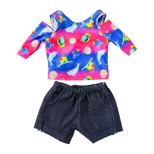 XIANMY Puppenkleidung, T-Shirt, Oberteil, Hose, Bademode, Anzug, Puppen-Outfits für Mädchen, Puppenzubehör, Geburtstag, Weihnachten, Party, A02 XIANMY Puppenkleidung, T-Shirt, Oberteil, Hose, Bademode, Anzug, Puppen-Outfits für Mädchen, Puppenzubehör, Geburtstag, Weihnachten, Party, A02 von XIANMY