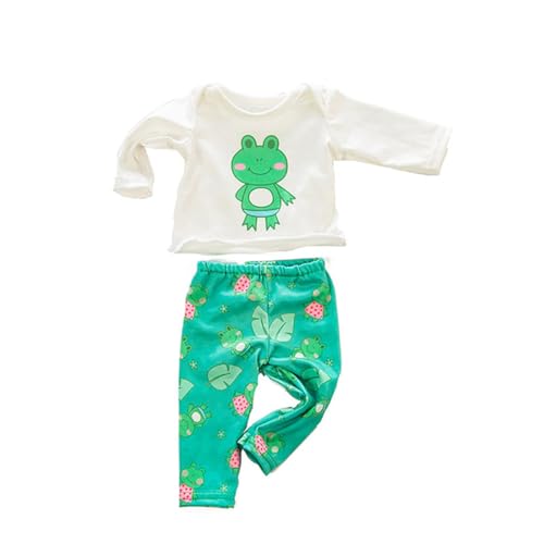 XIANMY Puppenkleidung, T-Shirt, Oberteil, Hose, Cartoon-Anzug, Puppen-Outfits für 45 cm, Mädchen, Puppenzubehör, Geburtstag, Weihnachten, Party, A02 XIANMY Puppenkleidung, T-Shirt, Oberteil, Hose, Cartoon-Anzug, Puppen-Outfits für 45 cm, Mädchen, Puppenzubehör, Geburtstag, Weihnachten, Party, A02 von XIANMY