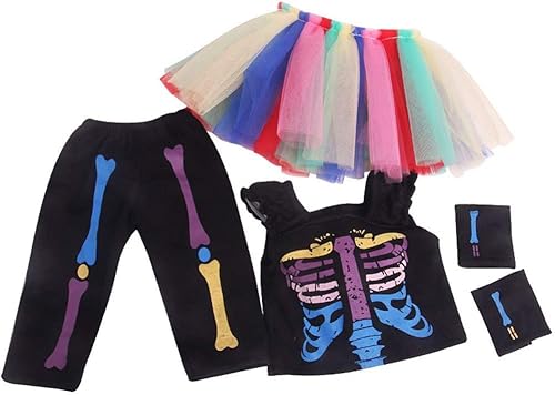 XIANMY Puppenkleidung, Weste, Oberteil, Hose, Minirock, Kleid, Halloween-Outfits für 46 cm, Puppenkleidung, Kostümzubehör von XIANMY