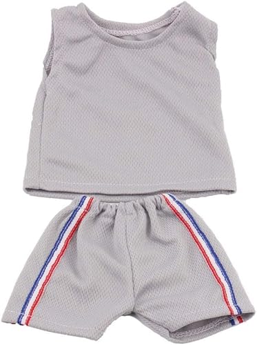 XIANMY Puppenkleidung, Weste, Top, Shorts, Hose, Sommer-Sportanzug, Set Outfits für 46 cm große Puppenkleidung, Kostüm-Zubehör von XIANMY