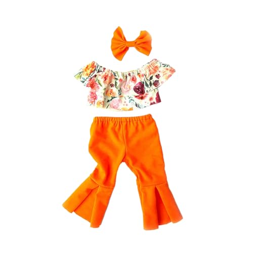 XIANMY Puppenkleidung, schulterfreier Obermantel, Hose, Jacke, Glockenhose, Sommeranzug, Outfits für 45 cm, Puppenzubehör, Weihnachten, Geburtstag, Party, Orange XIANMY Puppenkleidung, schulterfreier Obermantel, Hose, Jacke, Glockenhose, Sommeranzug, Outfits für 45 cm, Puppenzubehör, Weihnachten, Geburtstag, Party, Orange von XIANMY