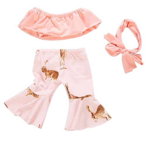 XIANMY Puppenkleidung, schulterfreier Obermantel, Hose, Jacke, Glockenhose, Sommeranzug, Puppen-Outfits für 45 cm, Mädchen, Puppenzubehör, Weihnachten, Geburtstag, Party, Kaninchen XIANMY Puppenkleidung, schulterfreier Obermantel, Hose, Jacke, Glockenhose, Sommeranzug, Puppen-Outfits für 45 cm, Mädchen, Puppenzubehör, Weihnachten, Geburtstag, Party, Kaninchen von XIANMY