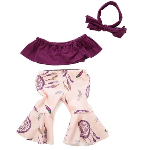 XIANMY Puppenkleidung, schulterfreier Obermantel, Hose, Jacke, Glockenhose, Sommeranzug, Puppen-Outfits für 45 cm, Mädchen, Puppenzubehör, Weihnachten, Geburtstag, Party, Lila XIANMY Puppenkleidung, schulterfreier Obermantel, Hose, Jacke, Glockenhose, Sommeranzug, Puppen-Outfits für 45 cm, Mädchen, Puppenzubehör, Weihnachten, Geburtstag, Party, Lila von XIANMY