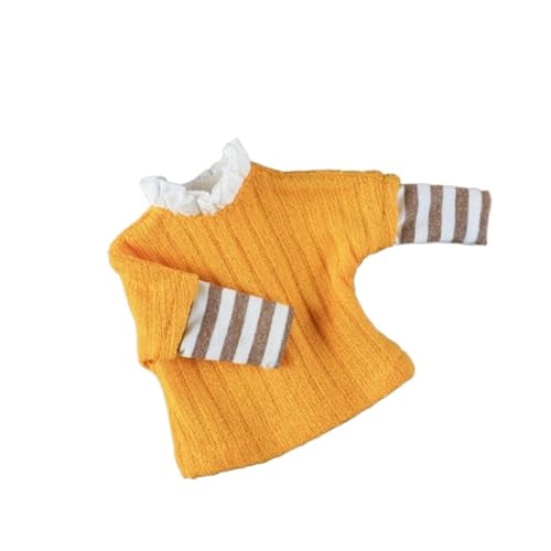 XIANMY Puppenkleidung Gestreifter Pullover Top Hose Mantel Anzug Puppe Outfits Set für 30cm Mädchen Puppe 1/6 BJD Puppe Dress Up Puppe Kostüm Zubehör Pullover von XIANMY