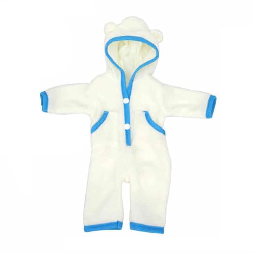 XIANMY Puppenkleidung Kleid Jumpsuits Top Hosen Mantel Pyjama Anzug Puppe Outfits für 45cm 18 Zoll Mädchen Puppe Zubehör Geburtstag Weihnachten Party Blau von XIANMY