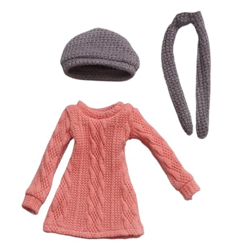 XIANMY Puppenkleidung Kleid Top Hosen Rock Weste T-Shirt Pullover Mantel Anzug Puppe Outfits Set für 45cm Mädchen Puppe 1/4 BJD Puppe Dress-Up Doll Kostüm Zubehör A14 von XIANMY