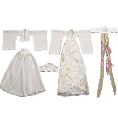 XIANMY Puppenkleidung Kleid Top Hosen Rock Weste T-Shirt Pullover Mantel Anzug Puppe Outfits Set für 45cm Mädchen Puppe 1/4 BJD Puppe Dress-Up Doll Kostüm Zubehör A19 von XIANMY