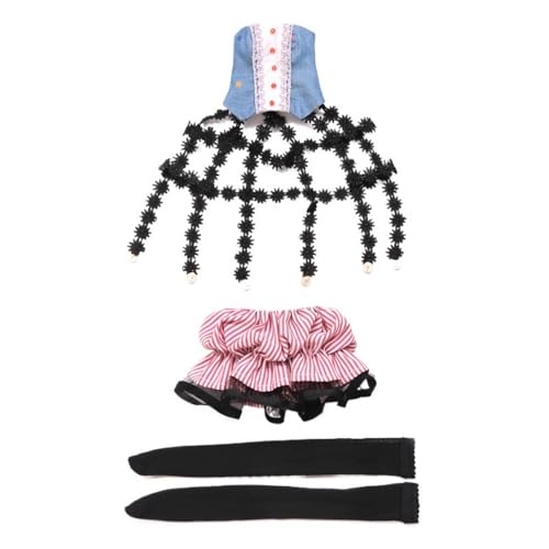 XIANMY Puppenkleidung Kleid Top Hosen Rock Weste T-Shirt Pullover Mantel Anzug Puppe Outfits für 45cm Mädchen Puppe 1/4 BJD Puppe Dress-Up Doll Kostüm Zubehör A01 von XIANMY