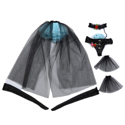 XIANMY Puppenkleidung Kleid Top Hosen Rock Weste T-Shirt Pullover Mantel Anzug Puppe Outfits für 45cm Mädchen Puppe 1/4 BJD Puppe Dress-Up Doll Kostüm Zubehör A06 von XIANMY