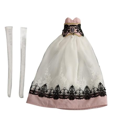 XIANMY Puppenkleidung Kleid Top Hosen Rock Weste T-Shirt Pullover Mantel Anzug Puppe Outfits für 45cm Mädchen Puppe 1/4 BJD Puppe Dress-Up Doll Kostüm Zubehör A10 von XIANMY