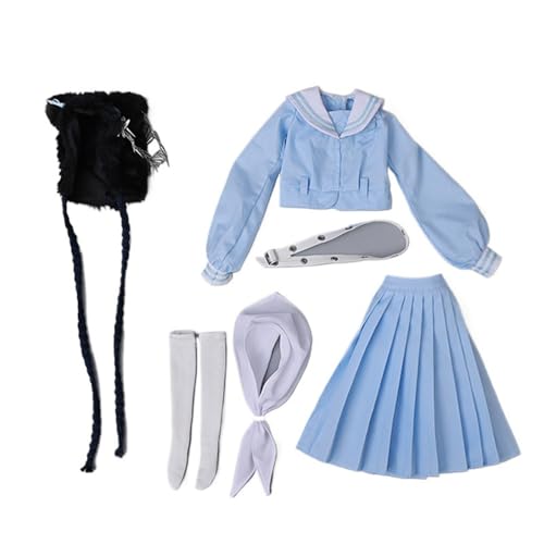 XIANMY Puppenkleidung Mantel Kleid Top Hosen Rock Weste T-Shirt Anzug Cheongsam Puppe Outfits für 45cm Mädchen Puppe 1/4 BJD Puppe Dress-Up Doll Kostüm Zubehör A23 von XIANMY