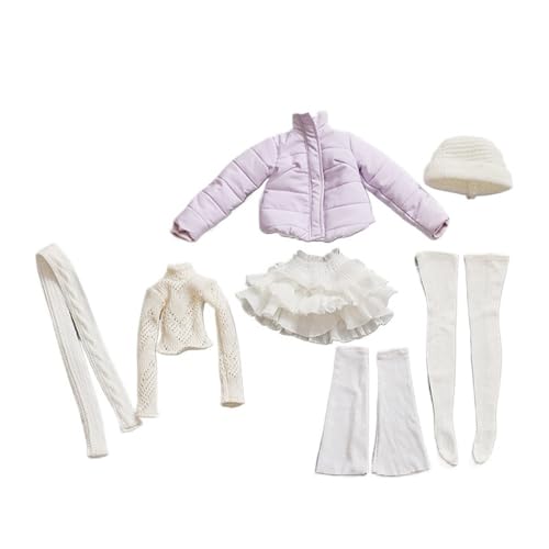 XIANMY Puppenkleidung Mantel Kleid Top Hosen Rock Weste T-Shirt Anzug Cheongsam Puppe Outfits für 45cm Mädchen Puppe 1/4 BJD Puppe Dress-Up Doll Kostüm Zubehör A29 von XIANMY