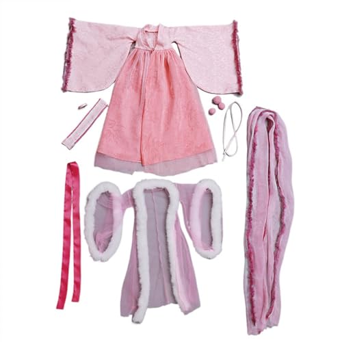 XIANMY Puppenkleidung Mantel Kleid Top Hosen Weste T-Shirt Anzug Cheongsam Puppe Outfits für 45cm Mädchen Puppe 1/4 BJD Puppe Dress-Up Doll Kostüm Zubehör A02 von XIANMY