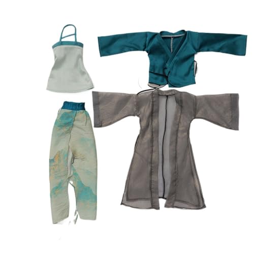 XIANMY Puppenkleidung Mantel Kleid Top Hosen Weste T-Shirt Anzug Cheongsam Puppe Outfits für 45cm Mädchen Puppe 1/4 BJD Puppe Dress-Up Doll Kostüm Zubehör A10 von XIANMY