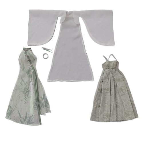 XIANMY Puppenkleidung Mantel Kleid Top Hosen Weste T-Shirt Anzug Cheongsam Puppe Outfits für 45cm Mädchen Puppe 1/4 BJD Puppe Dress Up Doll Kostüm Zubehör A13 von XIANMY