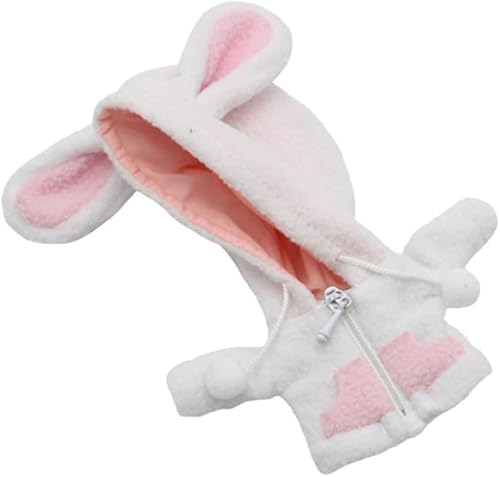XIANMY Puppenkleidung Plüschmantel Jacke Top Outfits für OB11 Puppe 1/12 Puppen 11cm Puppenkleidung Dress up Kostüm Zubehör Hasenform von XIANMY
