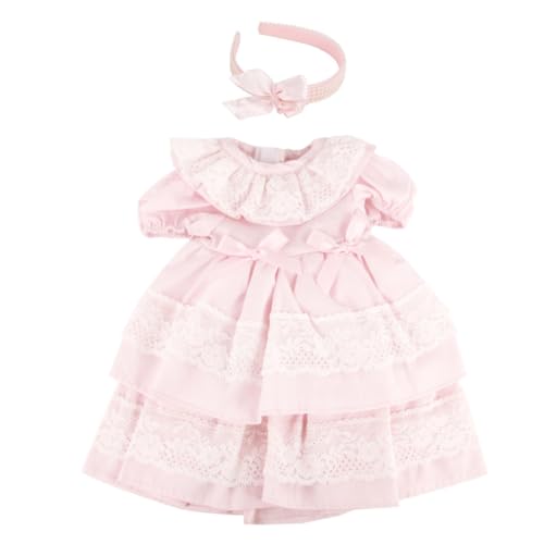 XIANMY Puppenkleidung Spitzenkleid Prinzessinnenkleid Abendkleid Stirnband Anzug Puppe Outfits für 45 cm Mädchen Puppenzubehör Geburtstag Weihnachten Party von XIANMY