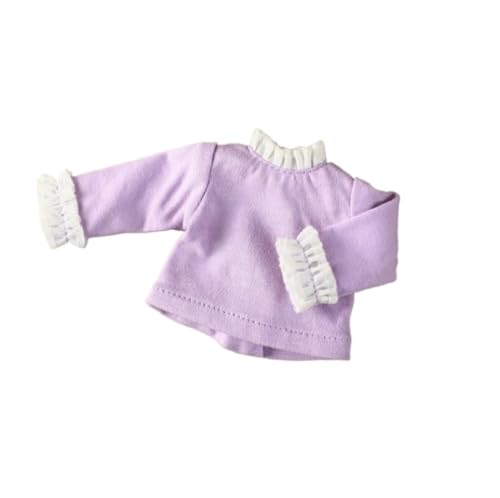XIANMY Puppenkleidung T-Shirt Top Overalls Hose Mantel Anzug Puppe Outfits Set für 30cm Mädchen Puppe 1/6 BJD Puppe Dress-Up Doll Kostüm Zubehör Top von XIANMY