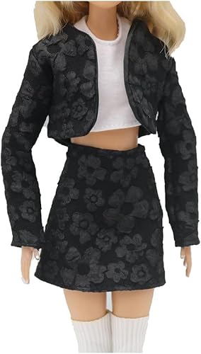 XIANMY Puppenkleidung Tops Mantel Rock Kostüm für 29 cm Puppe Dress Up Zubehör von XIANMY