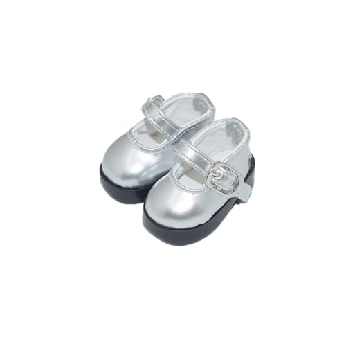 XIANMY Puppenschnallen, Lederschuhe, High Heels, Sandalen, Freizeitschuhe, Stiefel für 30 cm Mädchenpuppen, 1/6, BJD-Puppe, Kostümzubehör, Silber XIANMY Puppenschnallen, Lederschuhe, High Heels, Sandalen, Freizeitschuhe, Stiefel für 30 cm Mädchenpuppen, 1/6, BJD-Puppe, Kostümzubehör, Silber von XIANMY