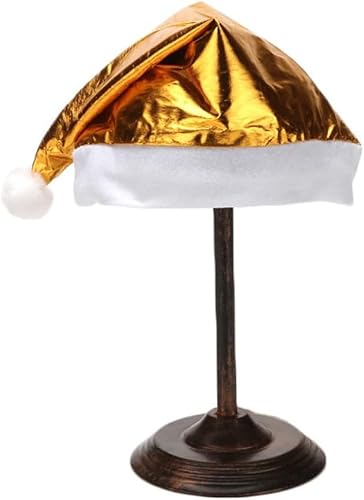 XIANMY Weihnachtsmütze, Weihnachtsmannmütze, Glitzerkappe, Hut für Weihnachten, Silvester, Party, Urlaub, Zubehör, Erwachsene, Uni, Gold XIANMY Weihnachtsmütze, Weihnachtsmannmütze, Glitzerkappe, Hut für Weihnachten, Silvester, Party, Urlaub, Zubehör, Erwachsene, Uni, Gold von XIANMY