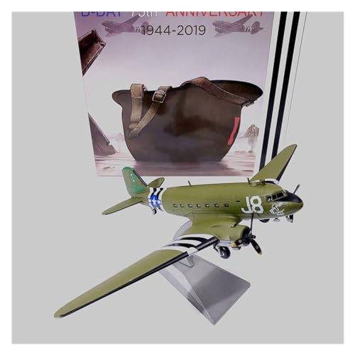 XIANZHOU Druckguss-Flugzeugmodell 1/100 Für US WWII 101st Airborne Division C47 Transport Fighter Erwachsenes Sammlerstück, Statisches Ausstellungsspielzeug (Größe : 3) von XIANZHOU