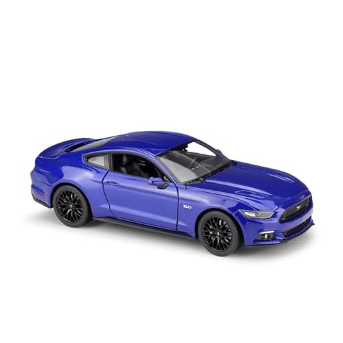 XIANZHOU Exquisites Automodell 1:24 Akribisch for 2015 Ford Mustang GT Alloy Diecast Car Static Metal Model Collectible Vehicles (Größe : Blue) von XIANZHOU