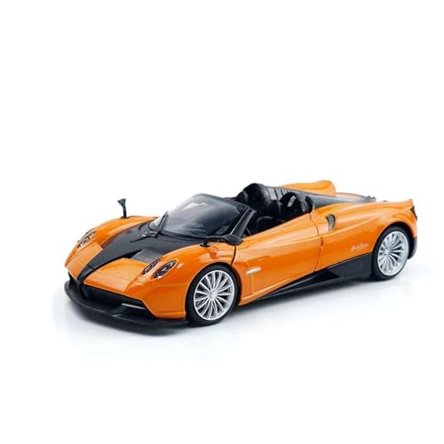 XIANZHOU Exquisites Automodell 1:24 Alloy Diecast Car Models for Pagani Huayra Simulation Sound Und Light Slide Forward Gift (Größe : Orange) von XIANZHOU