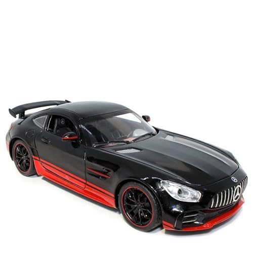 XIANZHOU Exquisites Automodell 1:24 Legierungsdruckguss-Automodelle for AMG GTR Simulation Sound Und Licht Rückzugsgeschenk (Größe : Black) von XIANZHOU