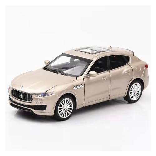 XIANZHOU Exquisites Automodell 1:32 Legierung Diecast Automodelle for Maserati SUV Simulation Sound Und Licht Zurückziehen Spielzeug (Größe : Gold) von XIANZHOU