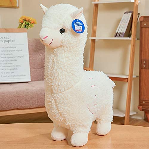 XIAOHONG 46 cm Alpaka-Plüschtier, Lama-Stofftier, große Lamacorn-Alpaka-Puppe, Plüschkissen, weiches, Flauschiges Kissen, weißes Plüsch, gefülltes Alpaka-Puppenspielzeug, Kindergeschenke XIAOHONG 46 cm Alpaka-Plüschtier, Lama-Stofftier, große Lamacorn-Alpaka-Puppe, Plüschkissen, weiches, Flauschiges Kissen, weißes Plüsch, gefülltes Alpaka-Puppenspielzeug, Kindergeschenke von XIAOHONG