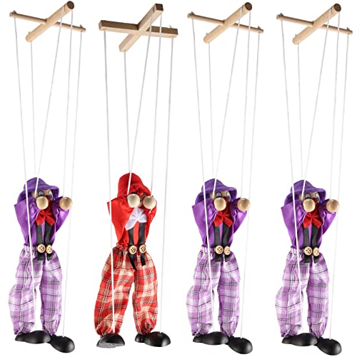 XIAOJUN 4 Packungen Clown-Puppe, kreatives Zugseil, Kinderpuppe für Eltern, Kind, interaktive Kinder von XIAOJUN