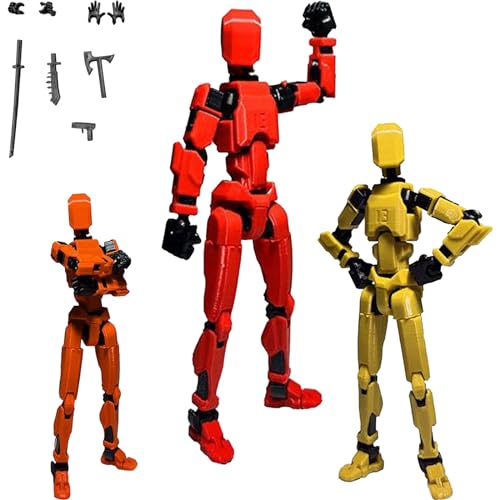 T13 Action Figure, 3D Titans-Figure, Titan 13 Action Figure, 3D Printed Multi-Jointed Movable, Lucky 13 Action Figure Dummy 13 Action Figure, Valentines Gifts for Him (A-3PC) von XIAOPINPI