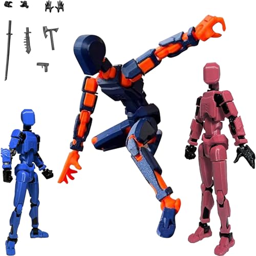 T13 Action Figure, 3D Titans-Figure, Titan 13 Action Figure, 3D Printed Multi-Jointed Movable, Lucky 13 Action Figure Dummy 13 Action Figure, Valentines Gifts for Him (C-3PC) von XIAOPINPI